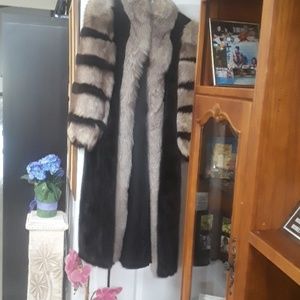 Fox and mink coat